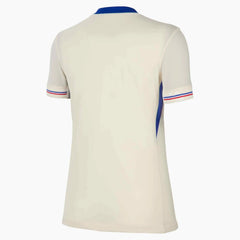 2025 France Women's Stadium Away Soccer Jersey Pale Ivory/Bright Blue/Light Madder Root 