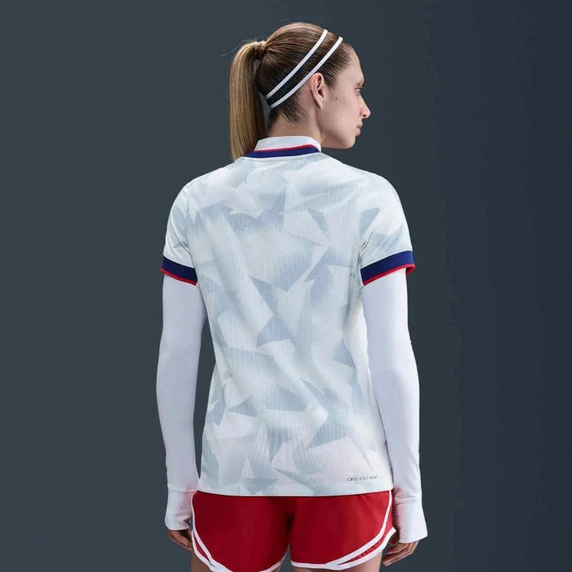 2025 USA Women's 4-Star Authentic Home Soccer Jersey White/Rush Blue/Challenge Red 