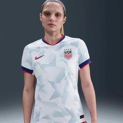 2025 USA Women's 4-Star Authentic Home Soccer Jersey White/Rush Blue/Challenge Red 