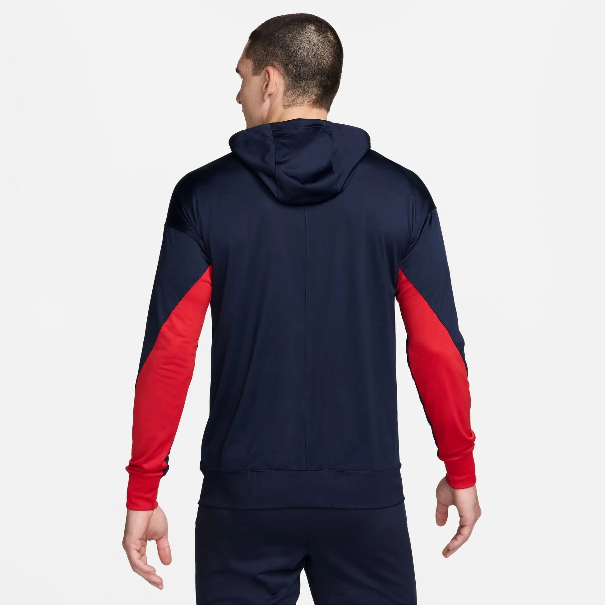 2024-25 USA Men's Strike Hoodie Track Jacket Obsidian/Sport Red/White 