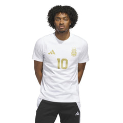2026 Argentina Men's Messi Name And Number Tee White 
