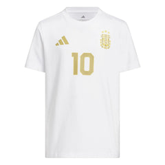 2026 Argentina Youth Messi Name And Number Tee White 