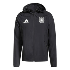 2026 Germany Men's Tiro Travel Full Zip Windbreaker Black 