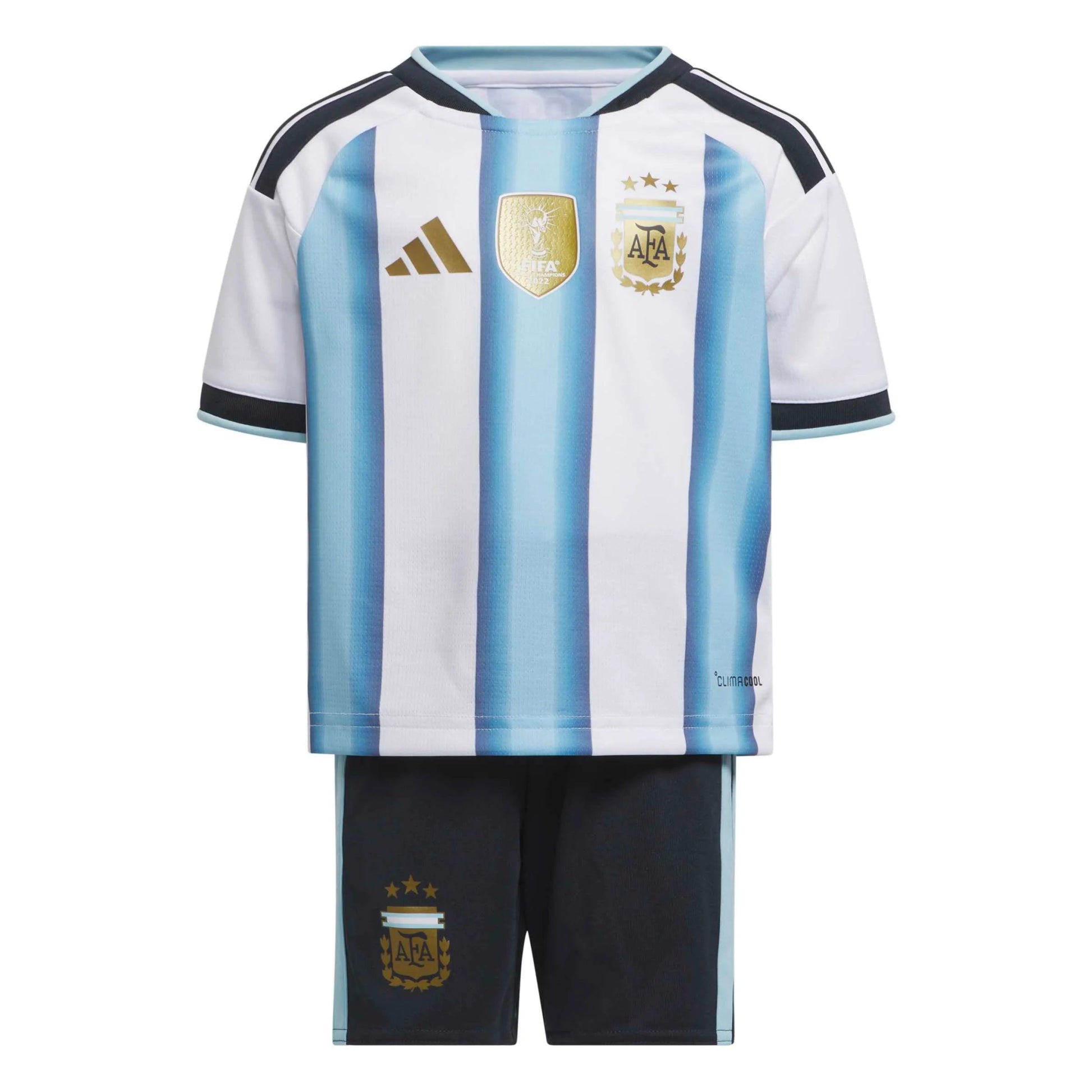 2026 Argentina Kid's Home Mini Kit White / Icey Blue / Light Blue 
