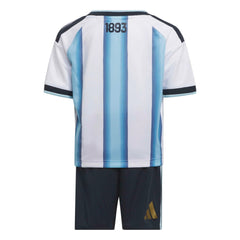 2026 Argentina Kid's Home Mini Kit White / Icey Blue / Light Blue 