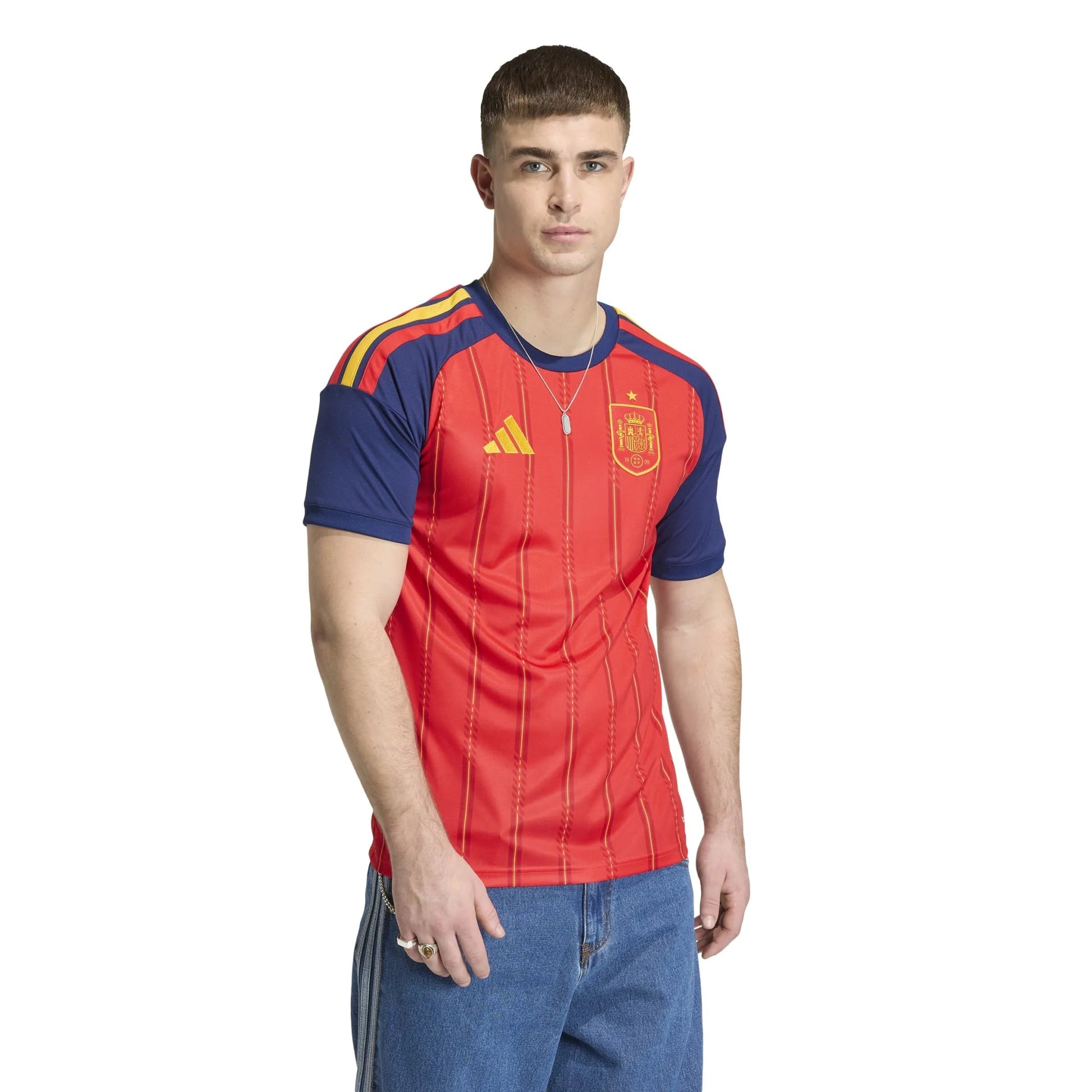 2026 Spain Men's Stadium Home Soccer Jersey Vivid Red 