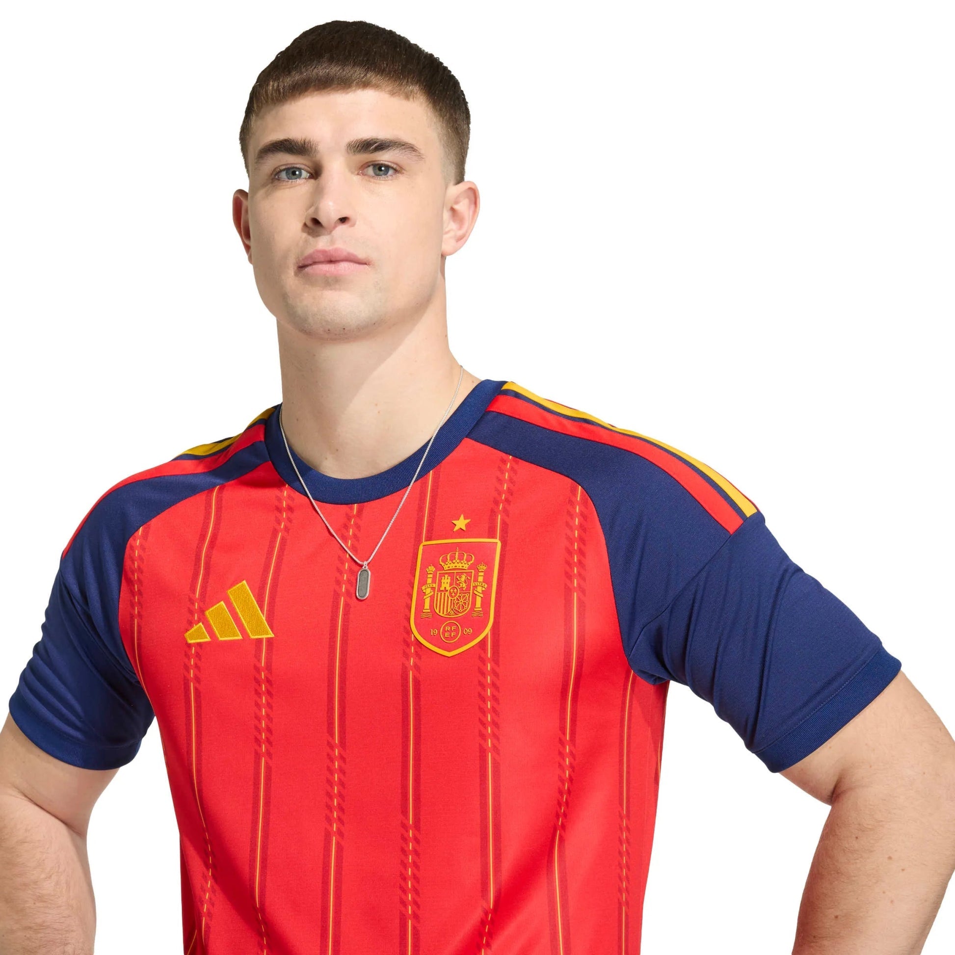 2026 Spain Men's Stadium Home Soccer Jersey Vivid Red 