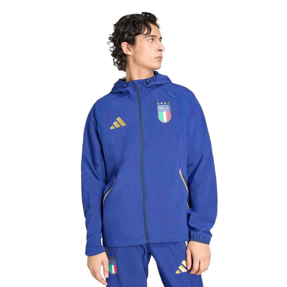 2026 Italy Men's Tiro Travel Full Zip Windbreaker Victory Blue 