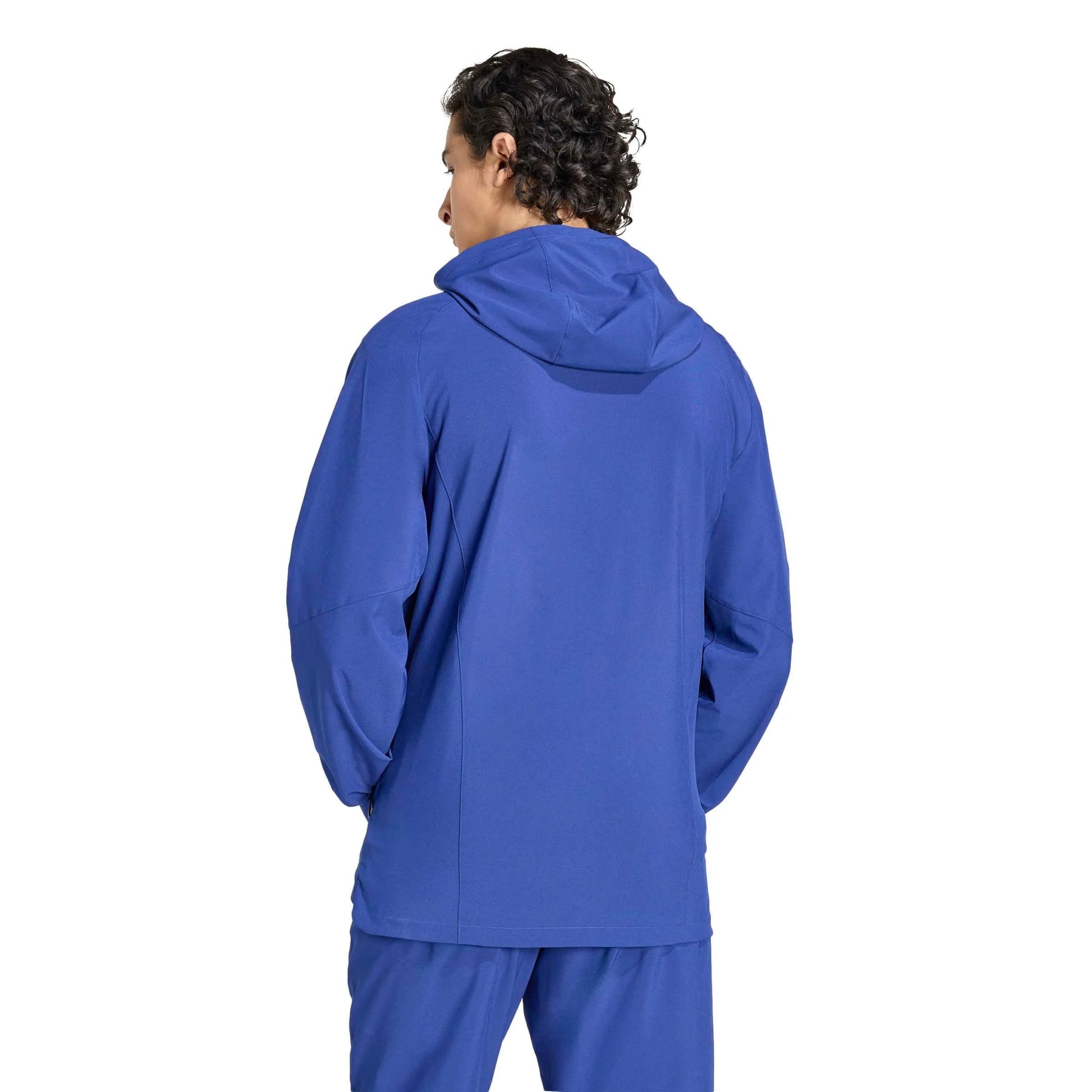 2026 Italy Men's Tiro Travel Full Zip Windbreaker Victory Blue 