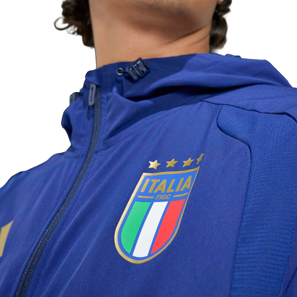 2026 Italy Men's Tiro Travel Full Zip Windbreaker Victory Blue 