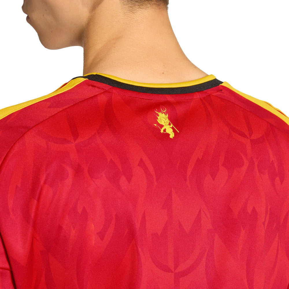 2026 Belgium Men's Stadium Home Soccer Jersey Red / Bold Gold 