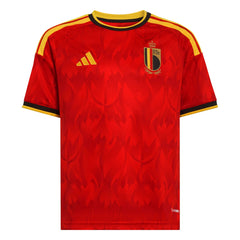 2026 Belgium Youth Stadium Home Soccer Jersey Red / Bold Gold 