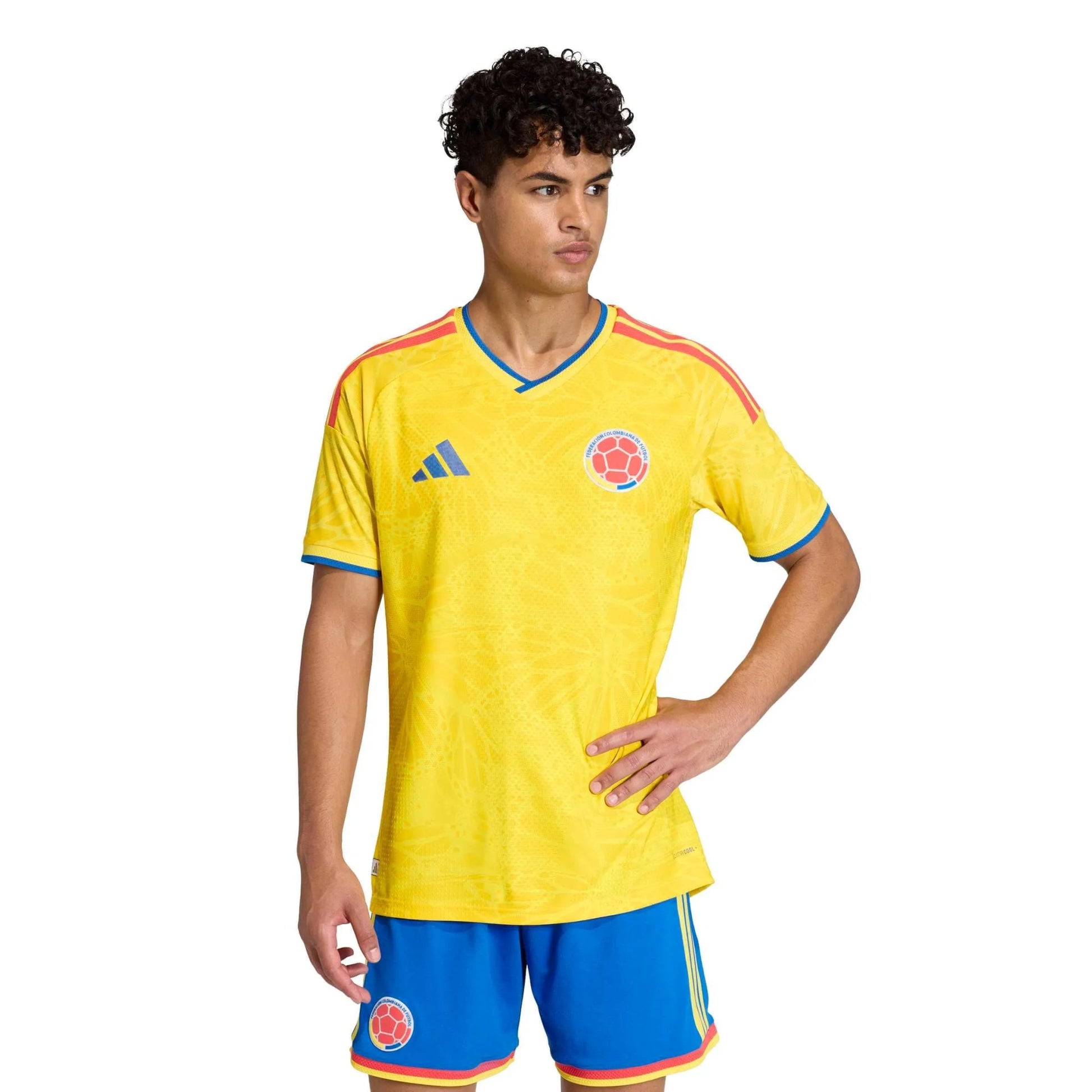 2026 Colombia Men's Authentic Home Soccer Jersey Impact Yellow 