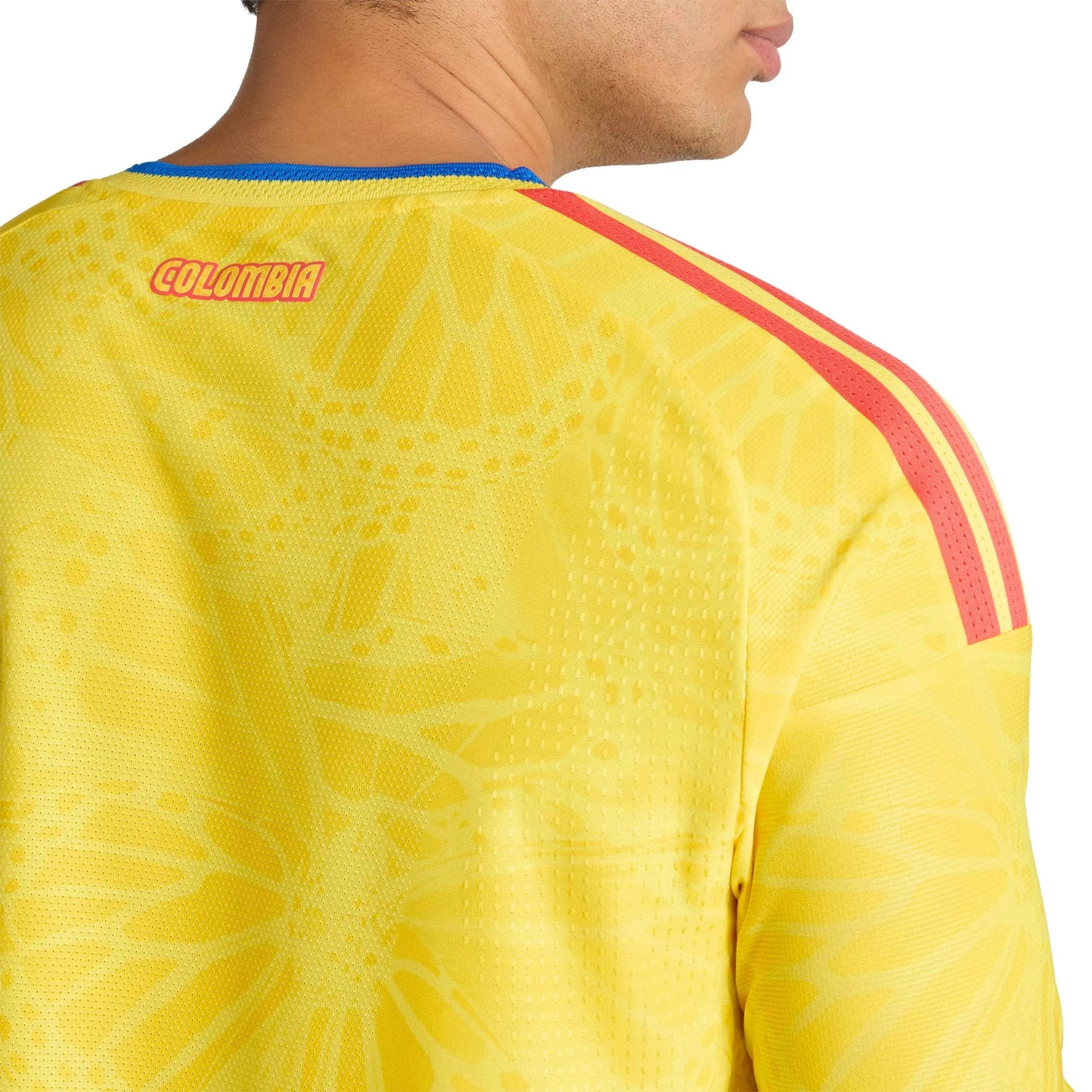 2026 Colombia Men's Authentic Home Long-Sleeve Soccer Jersey Impact Yellow 