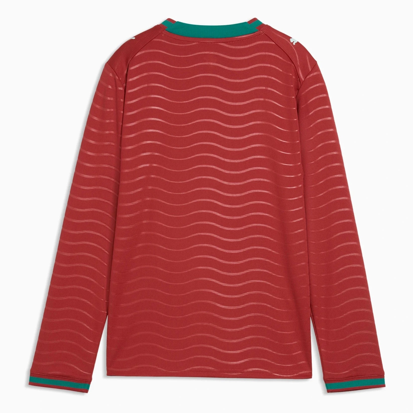 2026 Portugal Youth Stadium Home Long-Sleeve Jersey Club Red-Green Lagoon 