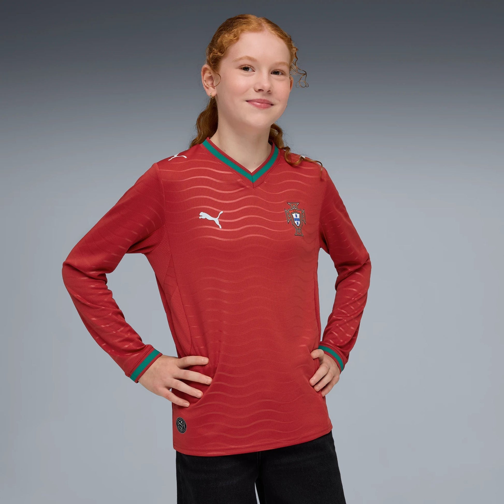 2026 Portugal Youth Stadium Home Long-Sleeve Jersey