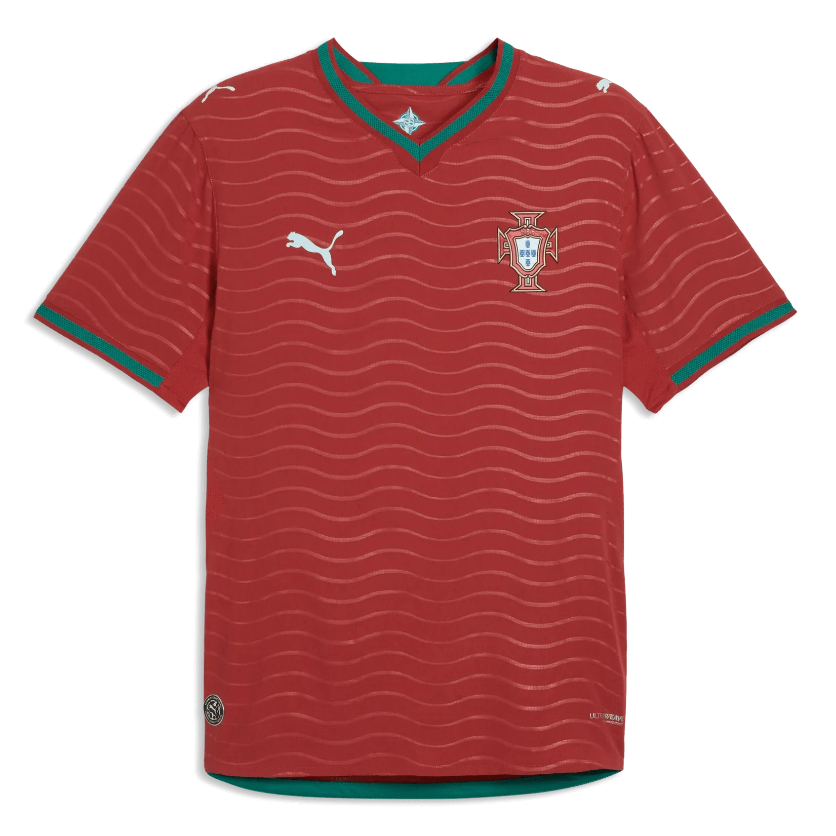 2026 Portugal Men's Authentic Home Soccer Jersey Club Red-Green Lagoon 