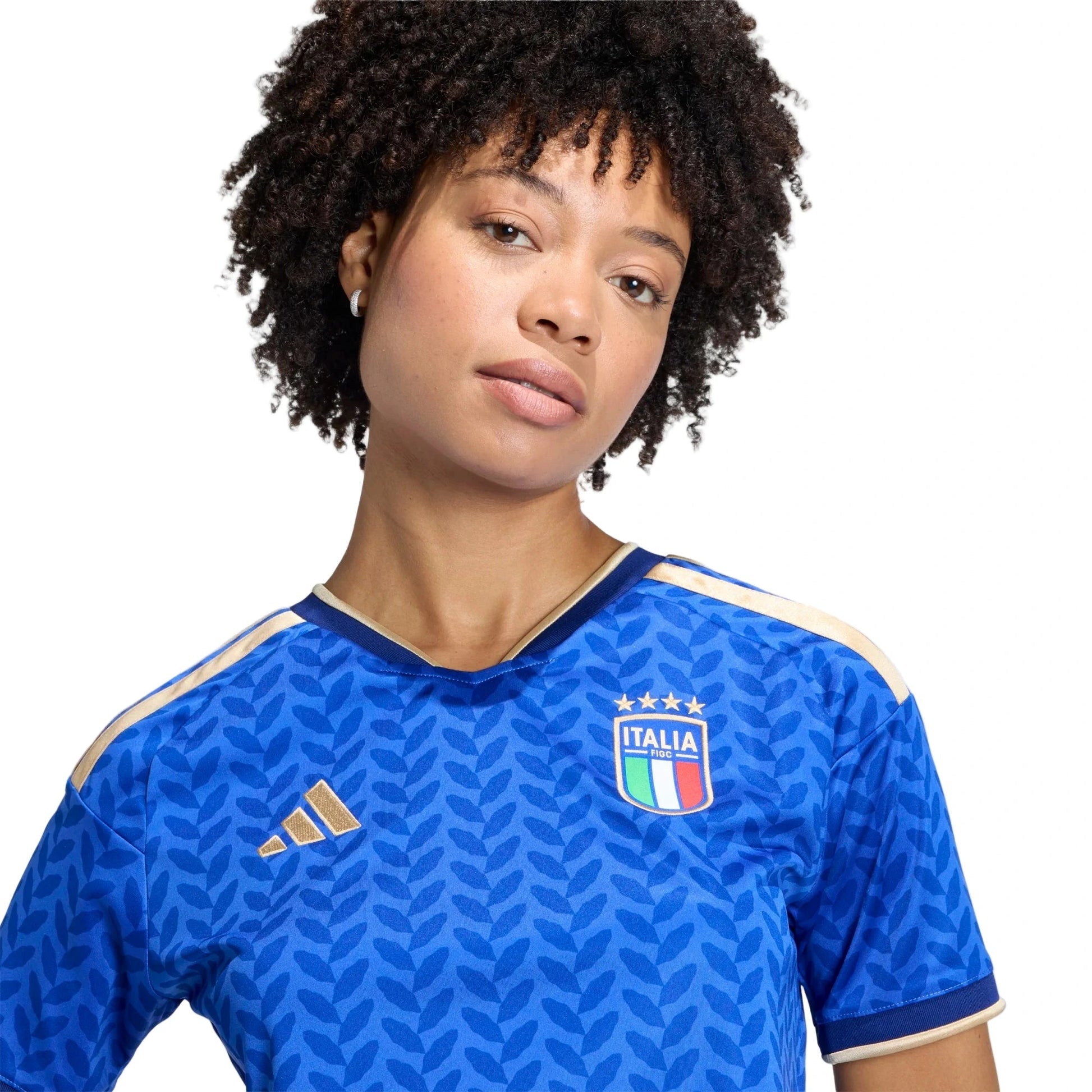 2026 Italy Women's Stadium Home Cropped Soccer Jersey Bold Blue 
