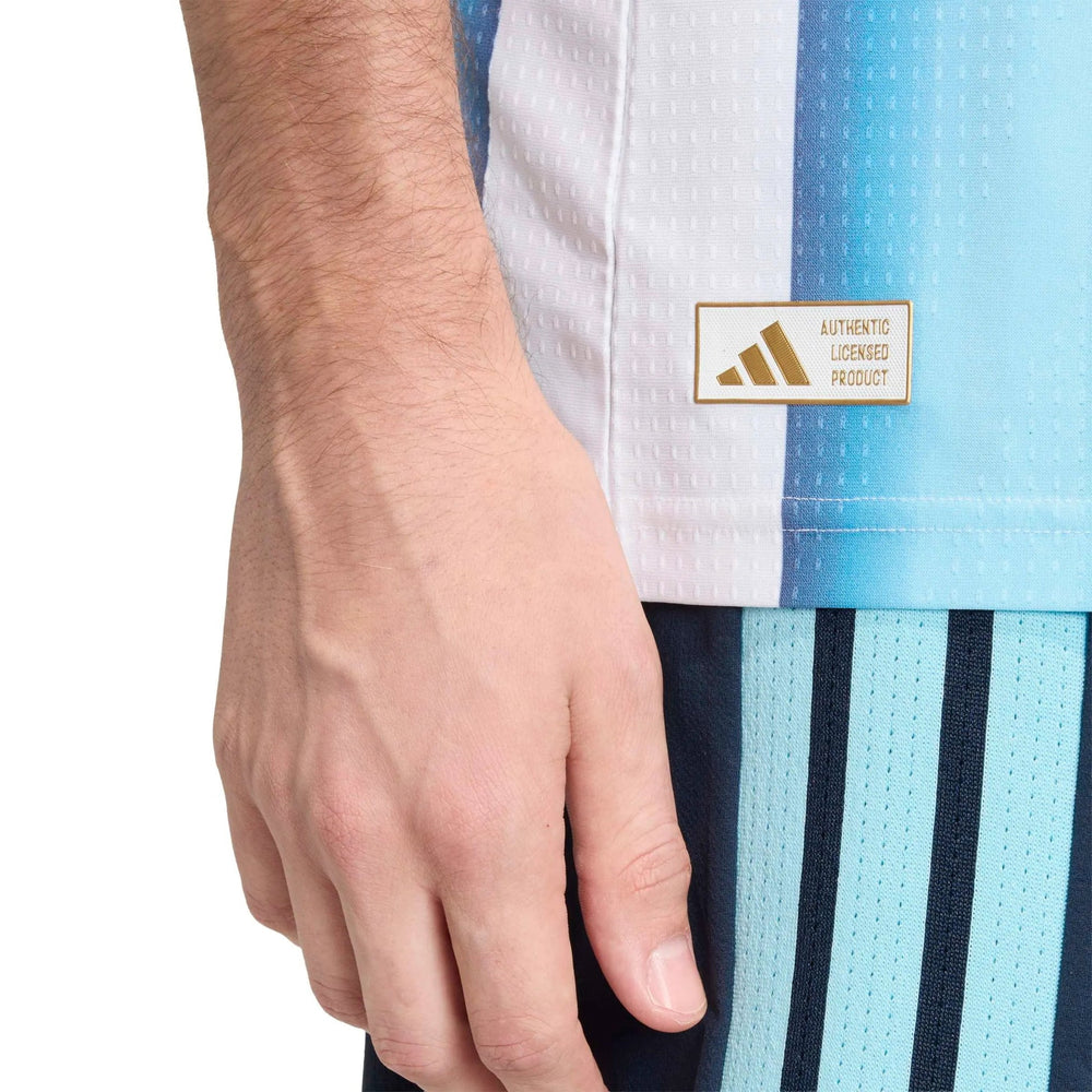 2026 Argentina Men's Authentic Home Soccer Jersey White / Icey Blue / Light Blue 