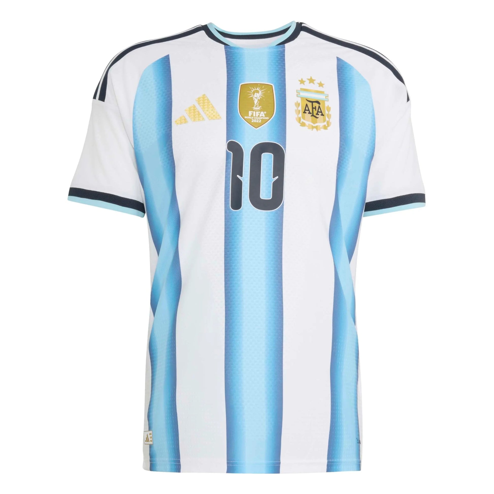 2026 Argentina Men's Authentic Home Messi #10 Soccer Jersey White / Icey Blue / Light Blue 