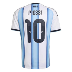 2026 Argentina Men's Stadium Home Messi #10 Soccer Jersey White / Icey Blue / Light Blue 