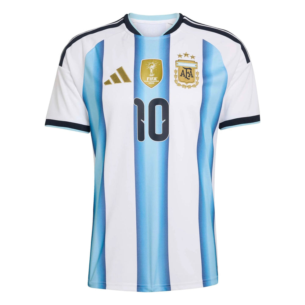 2026 Argentina Men's Stadium Home Messi #10 Soccer Jersey White / Icey Blue / Light Blue 