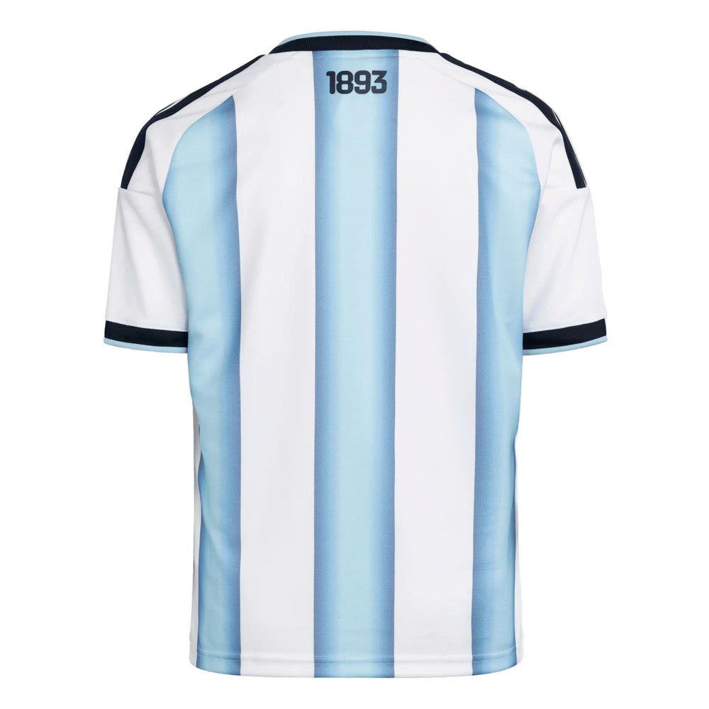 2026 Argentina Youth Stadium Home Soccer Jersey White / Icey Blue / Light Blue 