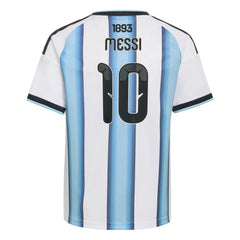 2026 Argentina Youth Stadium Home Messi #10 Soccer Jersey White / Icey Blue / Light Blue 