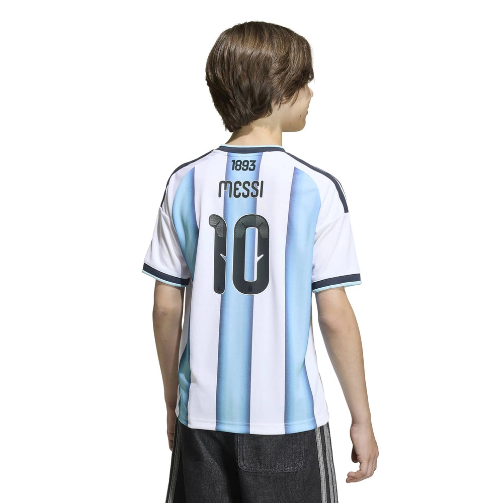 2026 Argentina Youth Stadium Home Messi #10 Soccer Jersey White / Icey Blue / Light Blue 