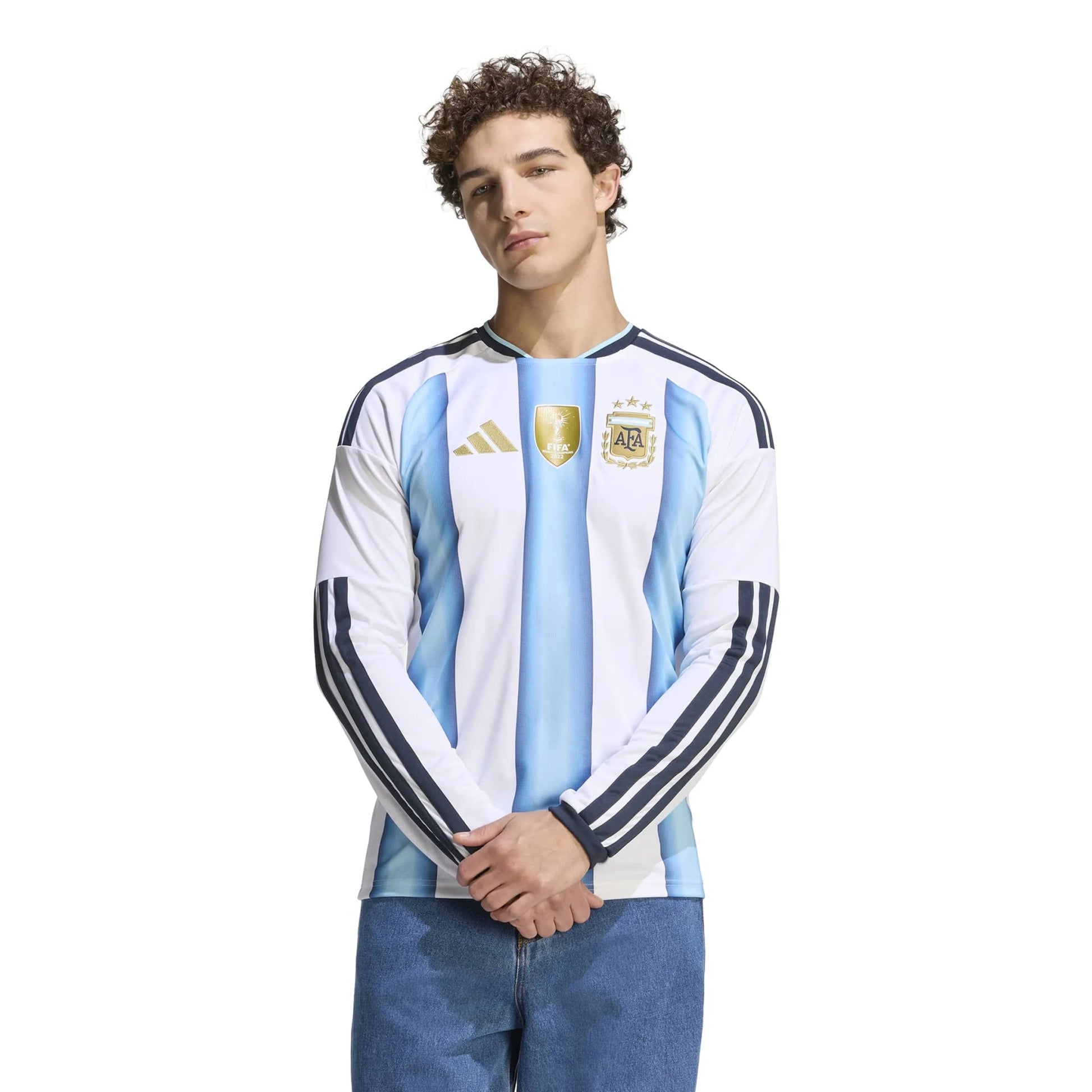 2026 Argentina Men's Stadium Home Long-Sleeve Soccer Jersey