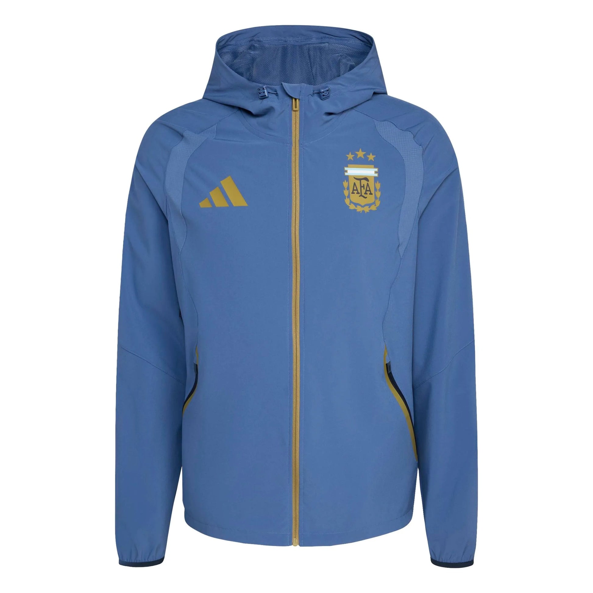 2026 Argentina Men's Tiro Travel Full Zip Windbreaker Crew Blue 