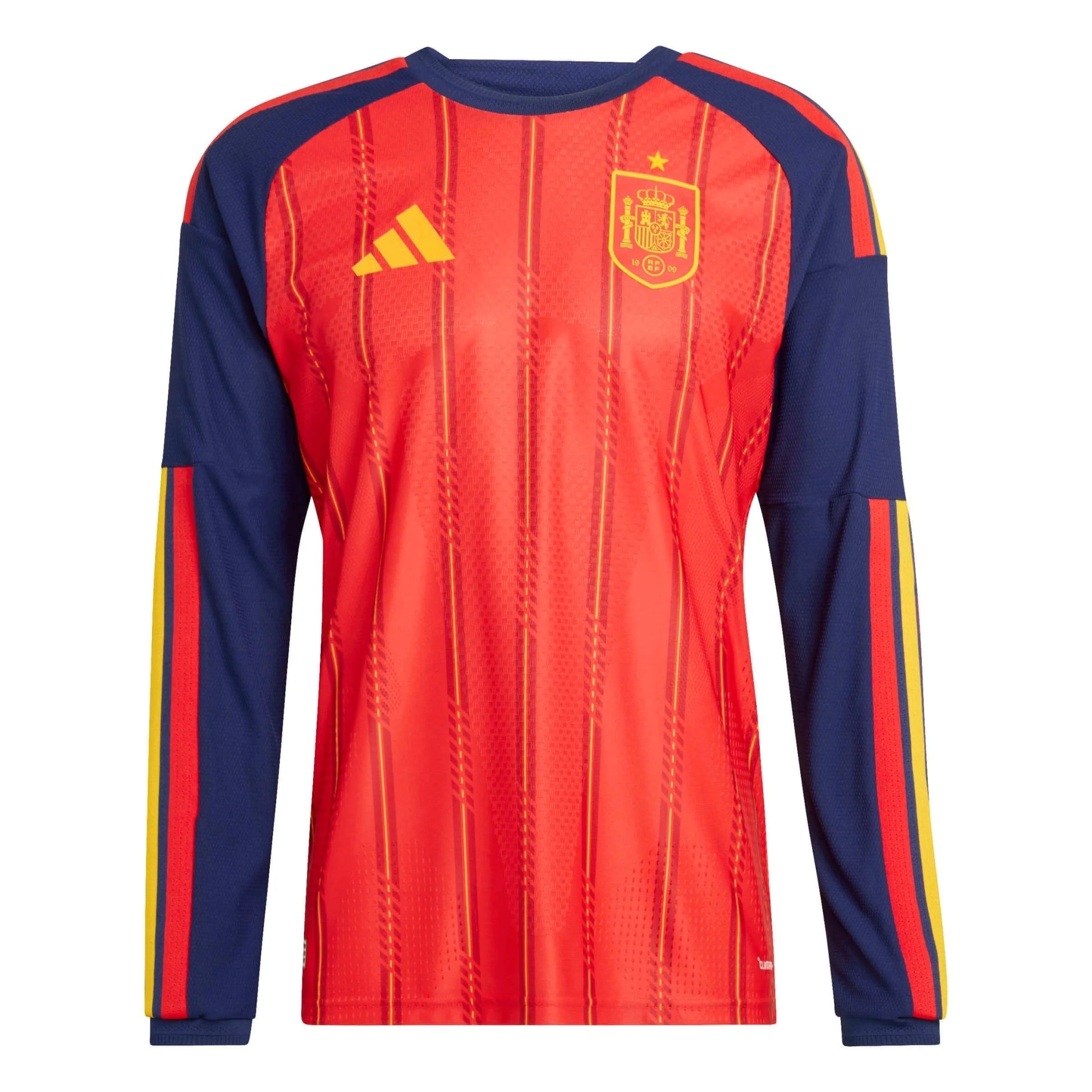 2026 Spain Men's Authentic Home Long-Sleeve Soccer Jersey