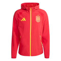 2026 Spain Men's Tiro Travel Full Zip Windbreaker Team Power Red 2 