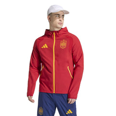 2026 Spain Men's Tiro Travel Full Zip Windbreaker Team Power Red 2 