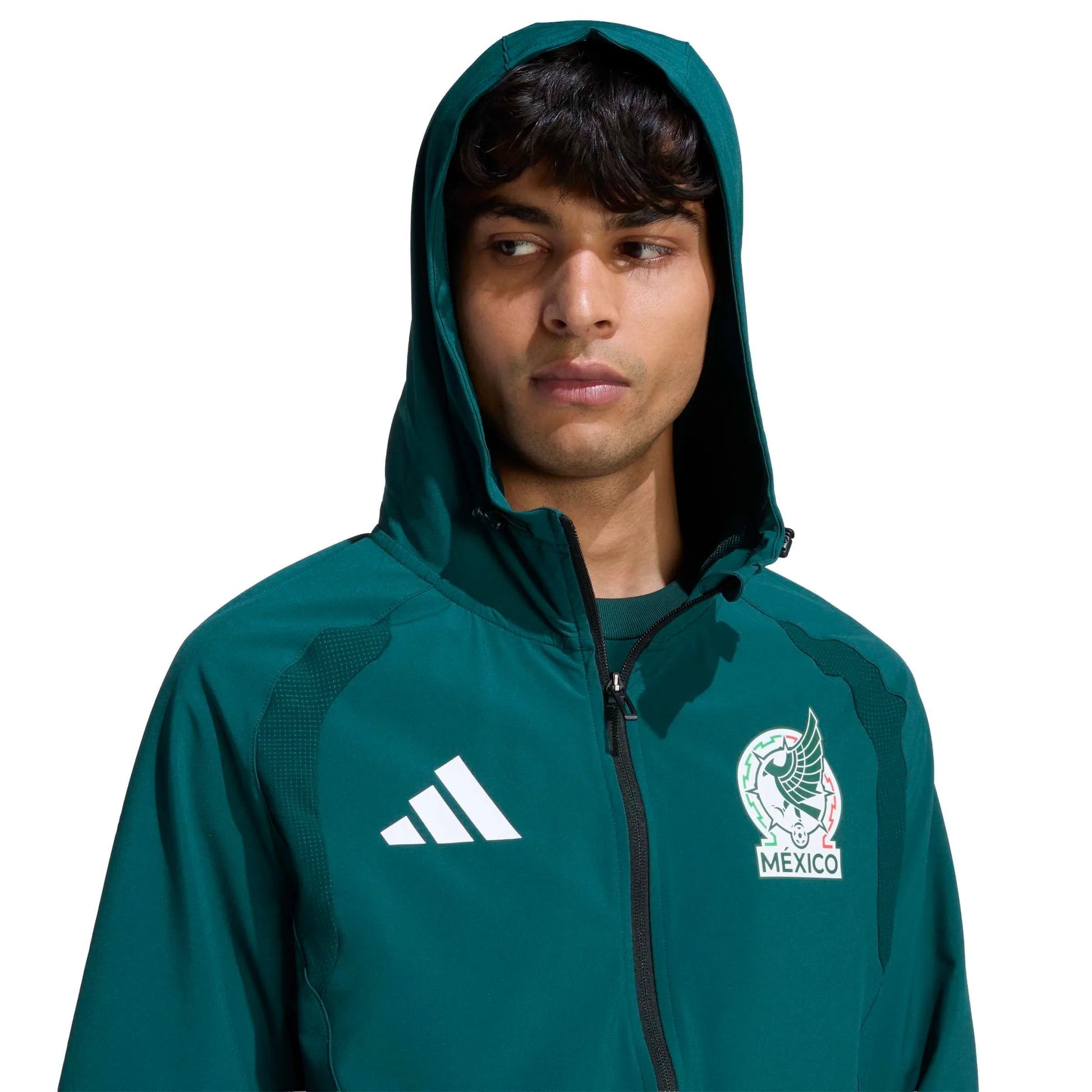 2026 Mexico Men's Tiro Travel Full Zip Windbreaker Aurora Ivy 