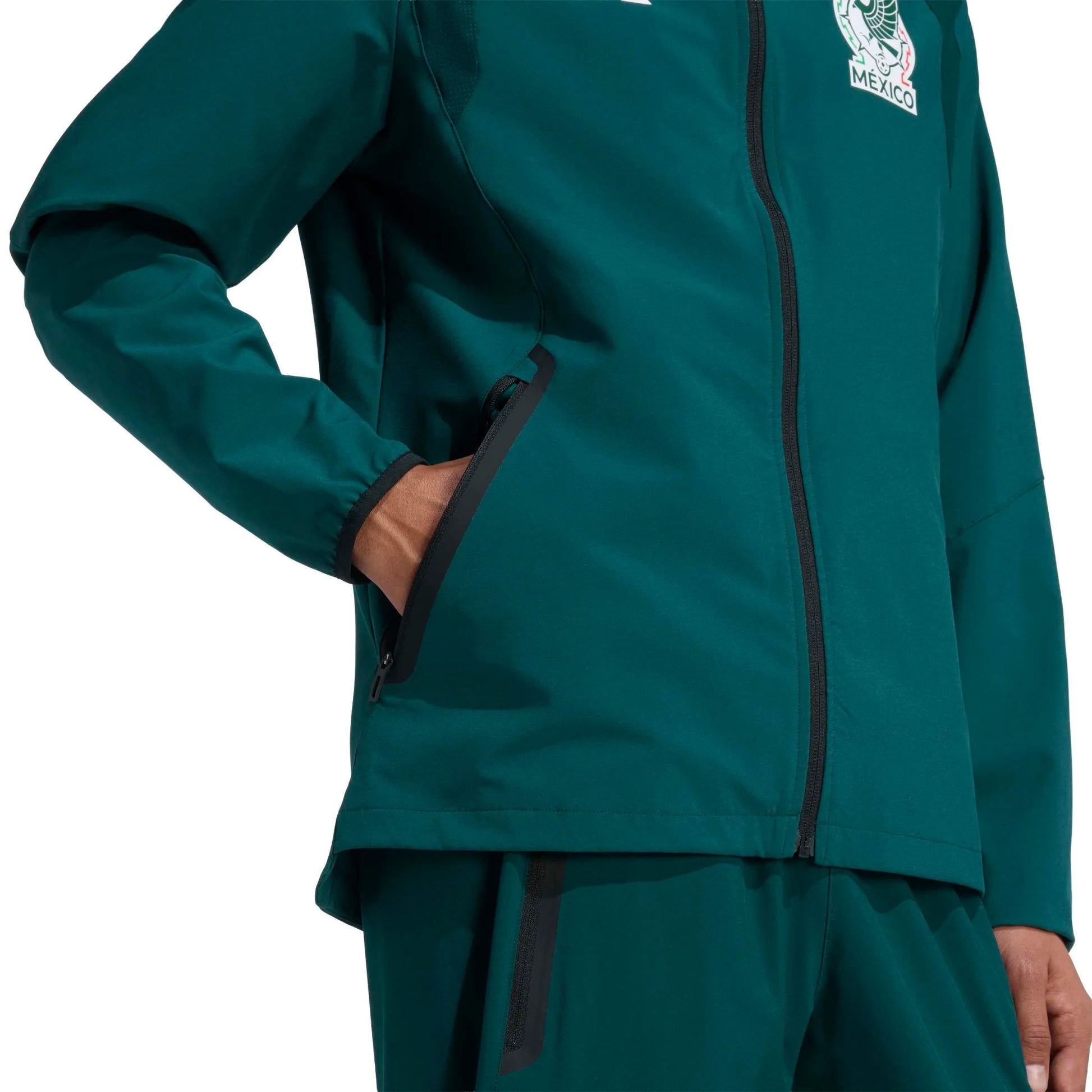 2026 Mexico Men's Tiro Travel Full Zip Windbreaker Aurora Ivy 