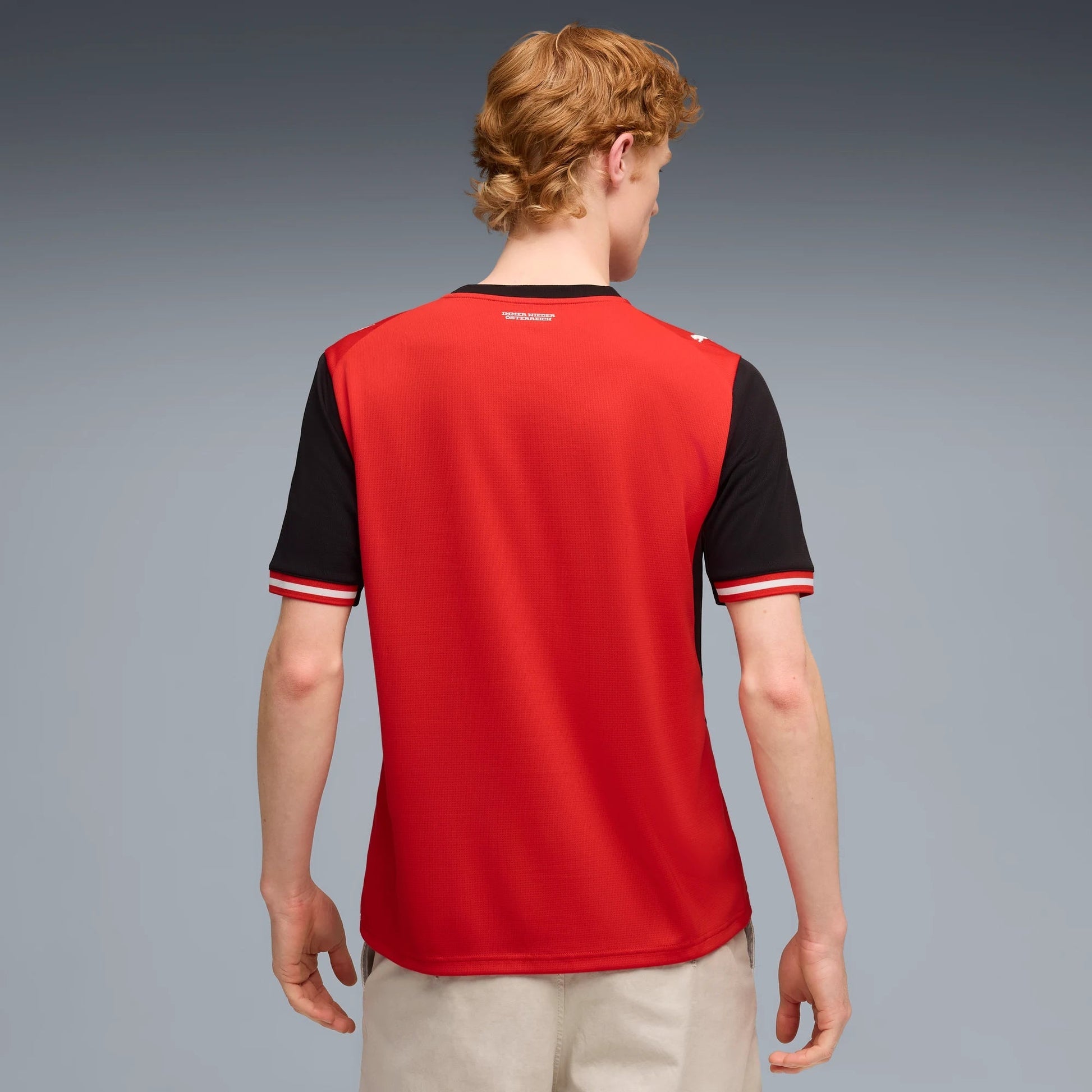 2026 Austria Men's Stadium Home Soccer Jersey Puma Red-Puma Black 