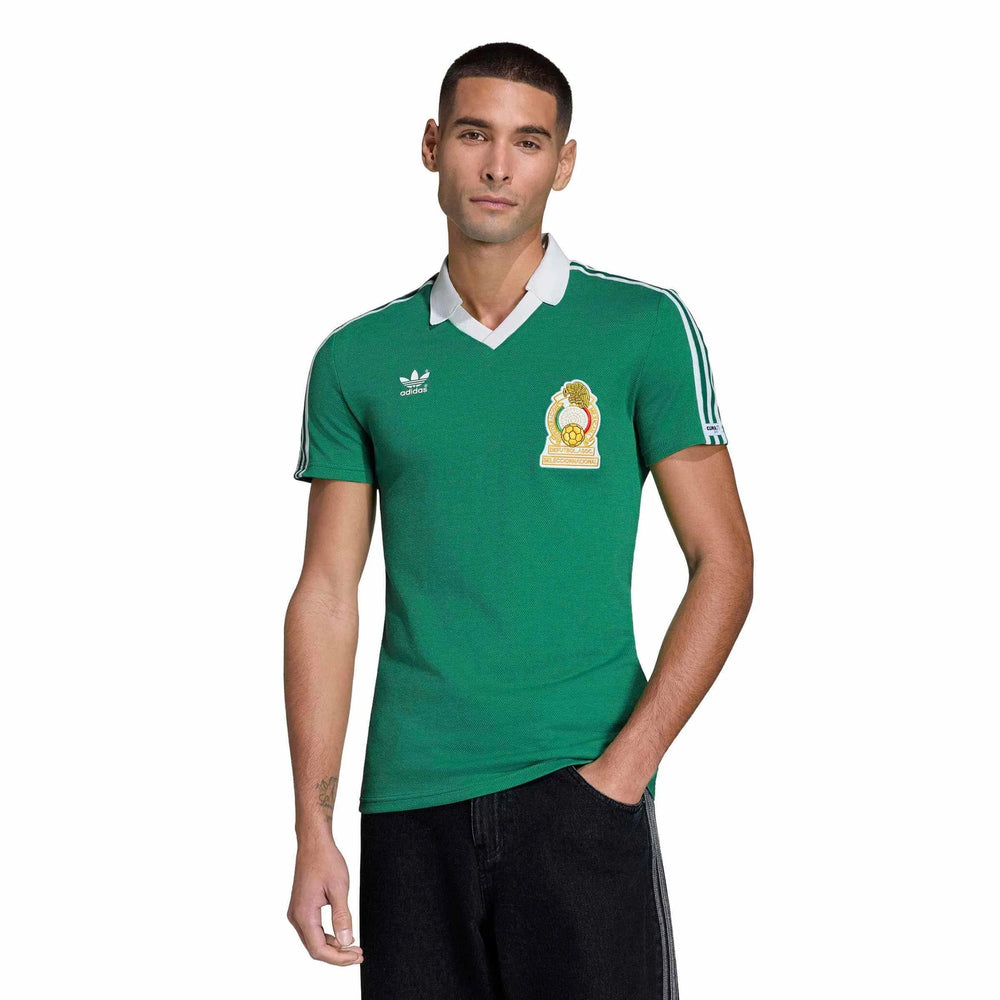 1986 Mexico Men's Retro Stadium Home Soccer Jersey Green 