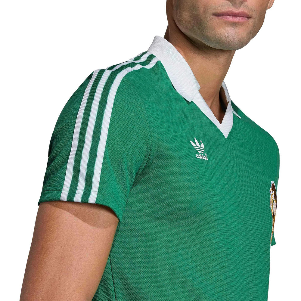 1986 Mexico Men's Retro Stadium Home Soccer Jersey Green 