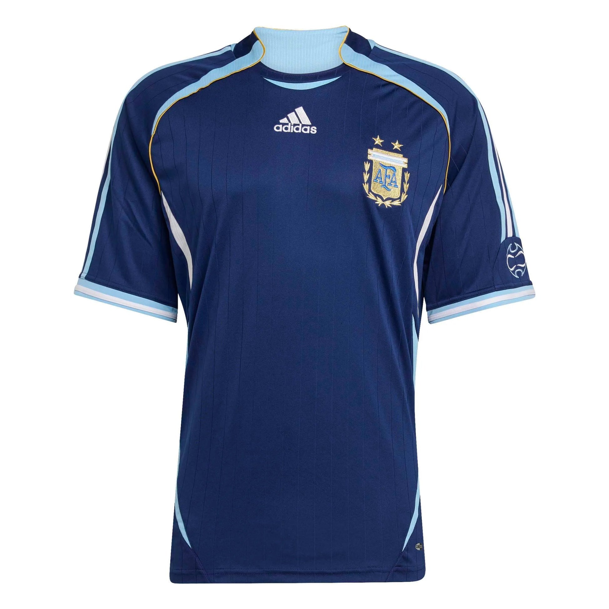 2006 Argentina Men's Retro Stadium Away Soccer Jersey Dark Blue 