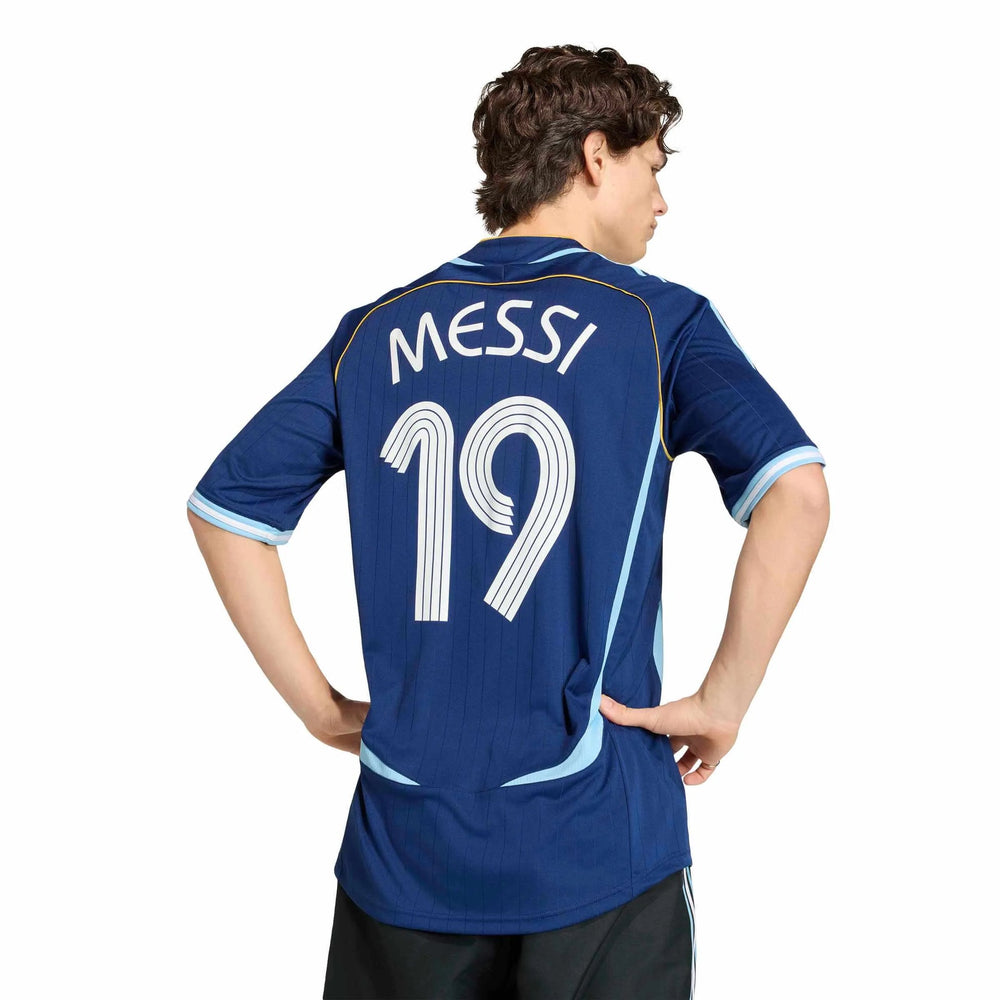 2006 Argentina Men's Retro Stadium Away Messi #19 Soccer Jersey