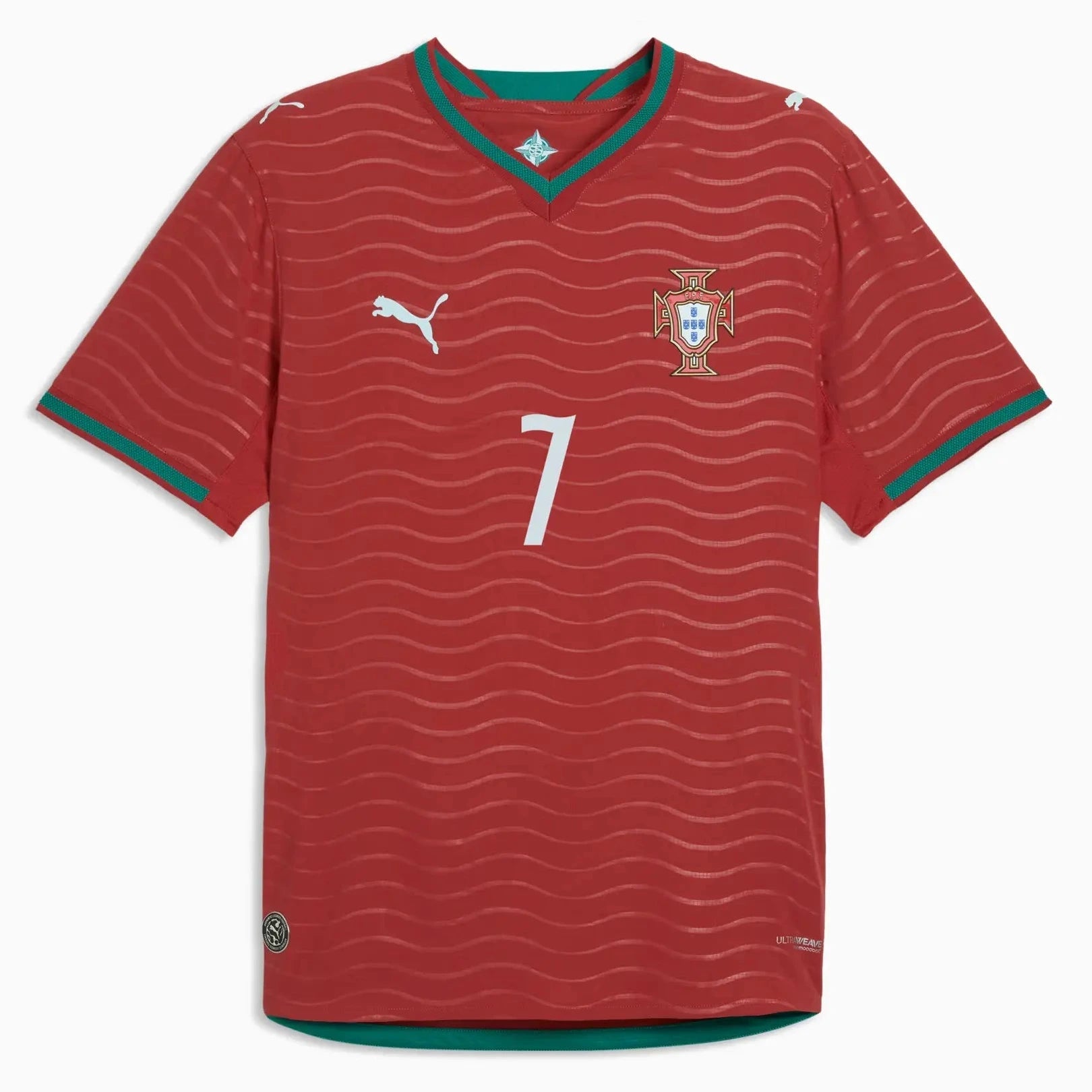 2026 Portugal Men's Authentic Home Ronaldo #7 Soccer Jersey Club Red-Green Lagoon 