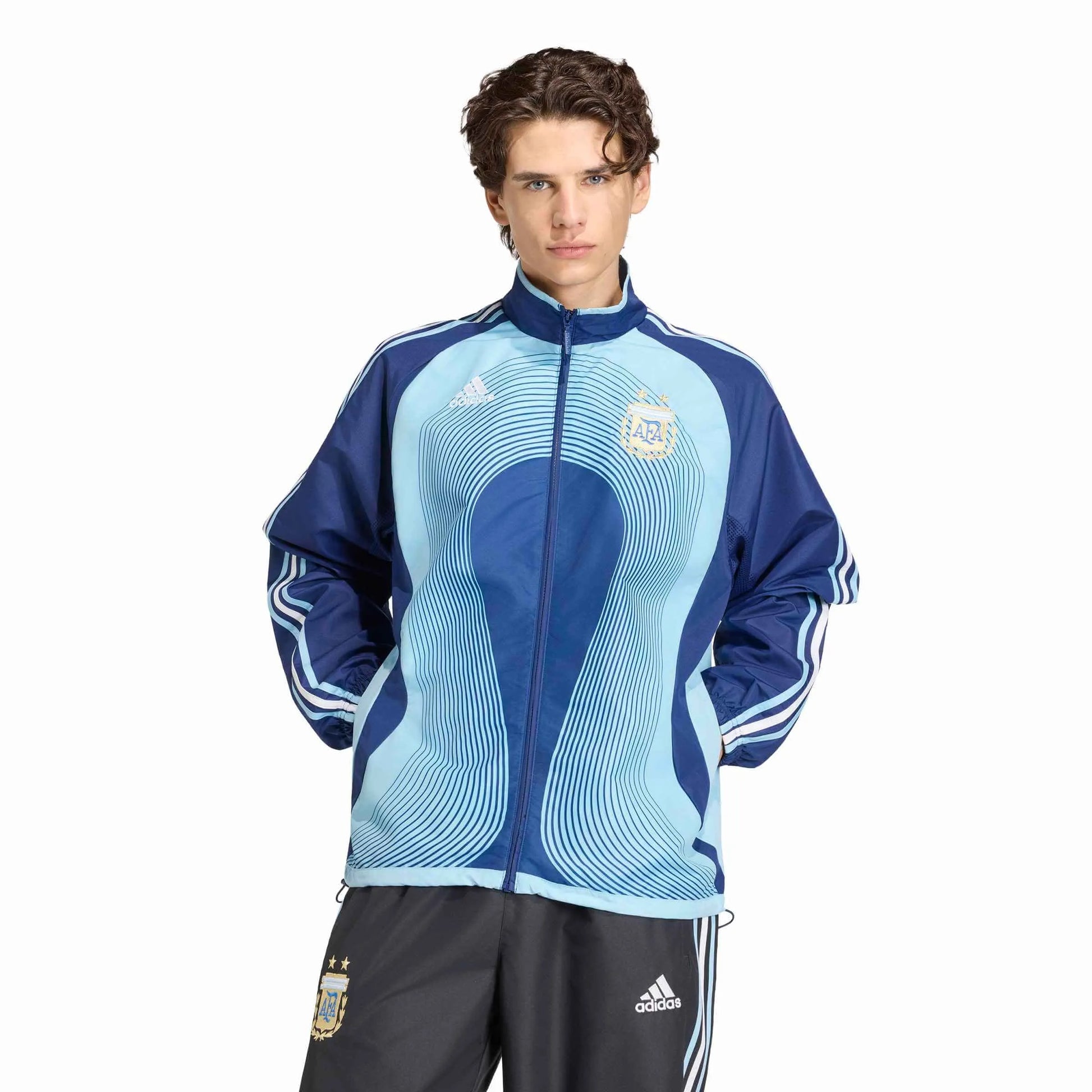 2006 Argentina Men's Retro Away Track Top Dark Blue 