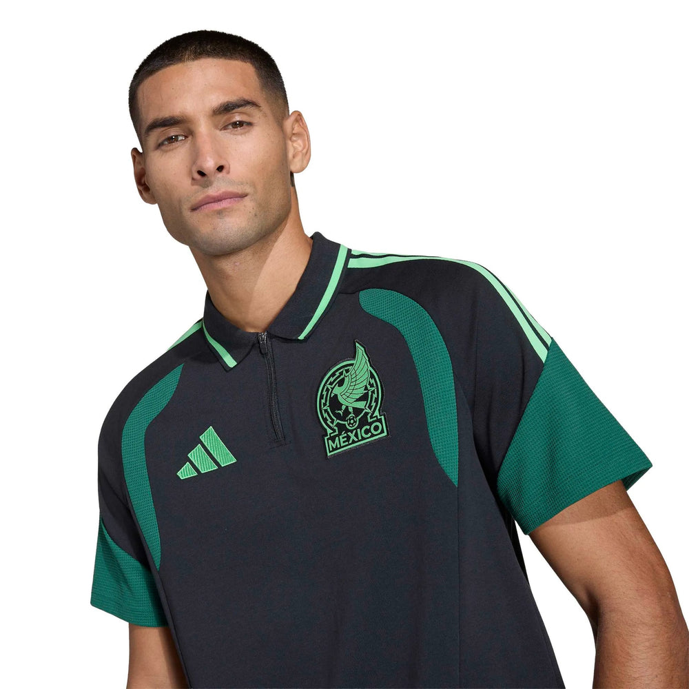 2026 Mexico Men's Tiro Polo Shirt Black / Green 