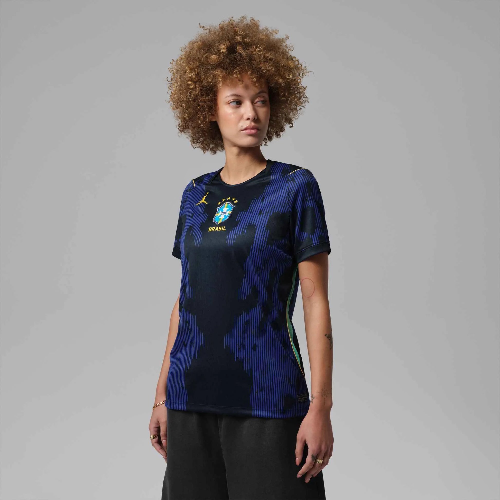 2026-27 Brazil Women's Stadium Away Soccer Jersey Old Royal/Black/P109C 