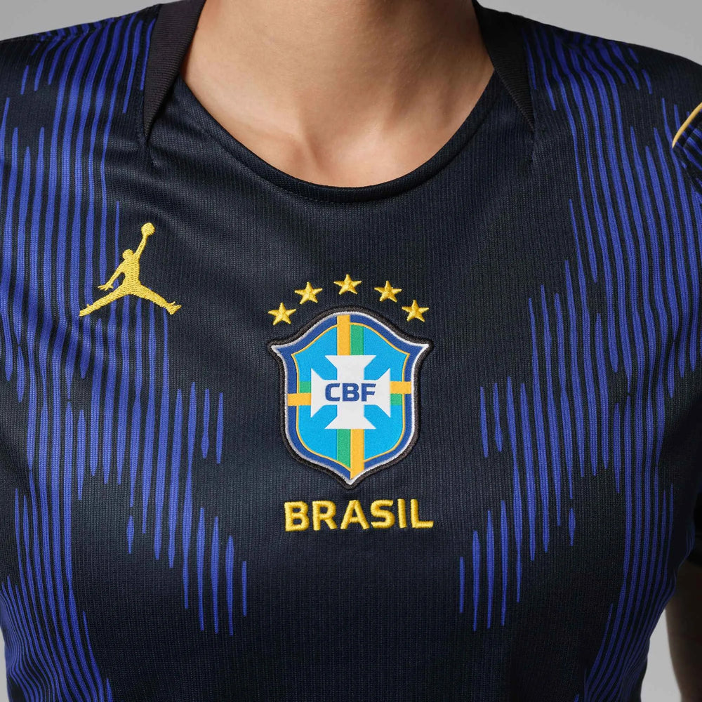 2026-27 Brazil Women's Stadium Away Soccer Jersey Old Royal/Black/P109C 