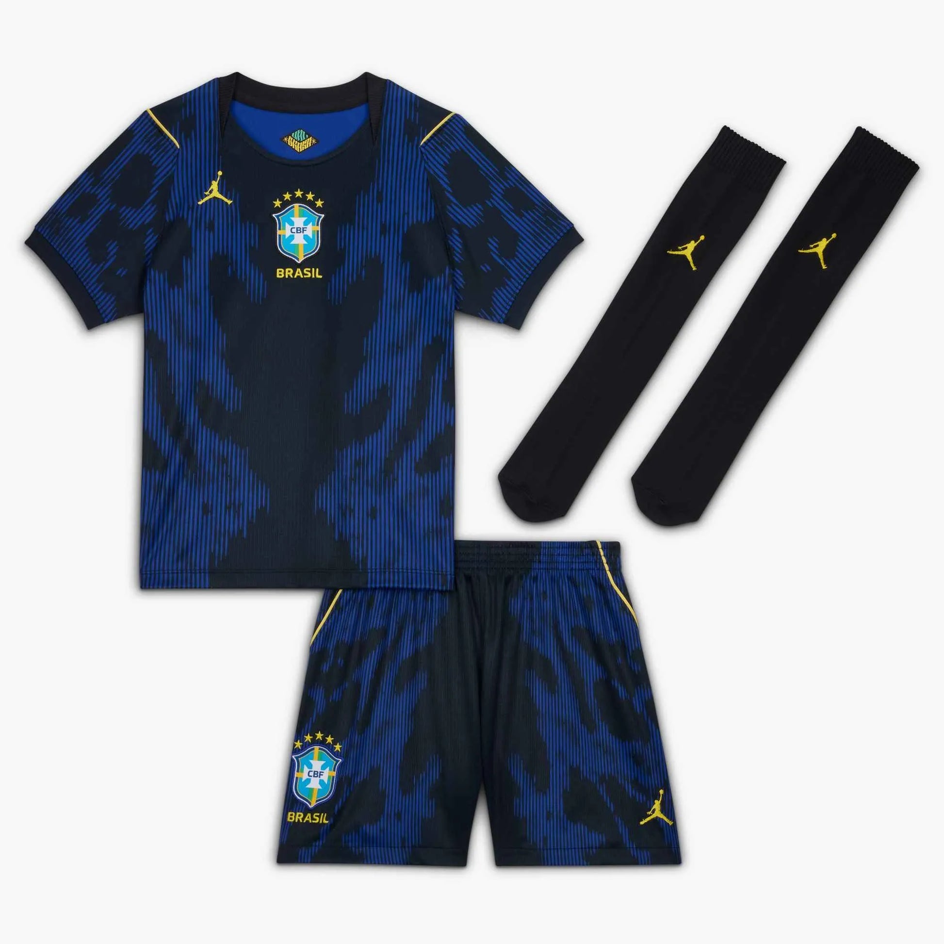 2026-27 Brazil Little Kids' Stadium Away Kit Old Royal/Black/P109C 