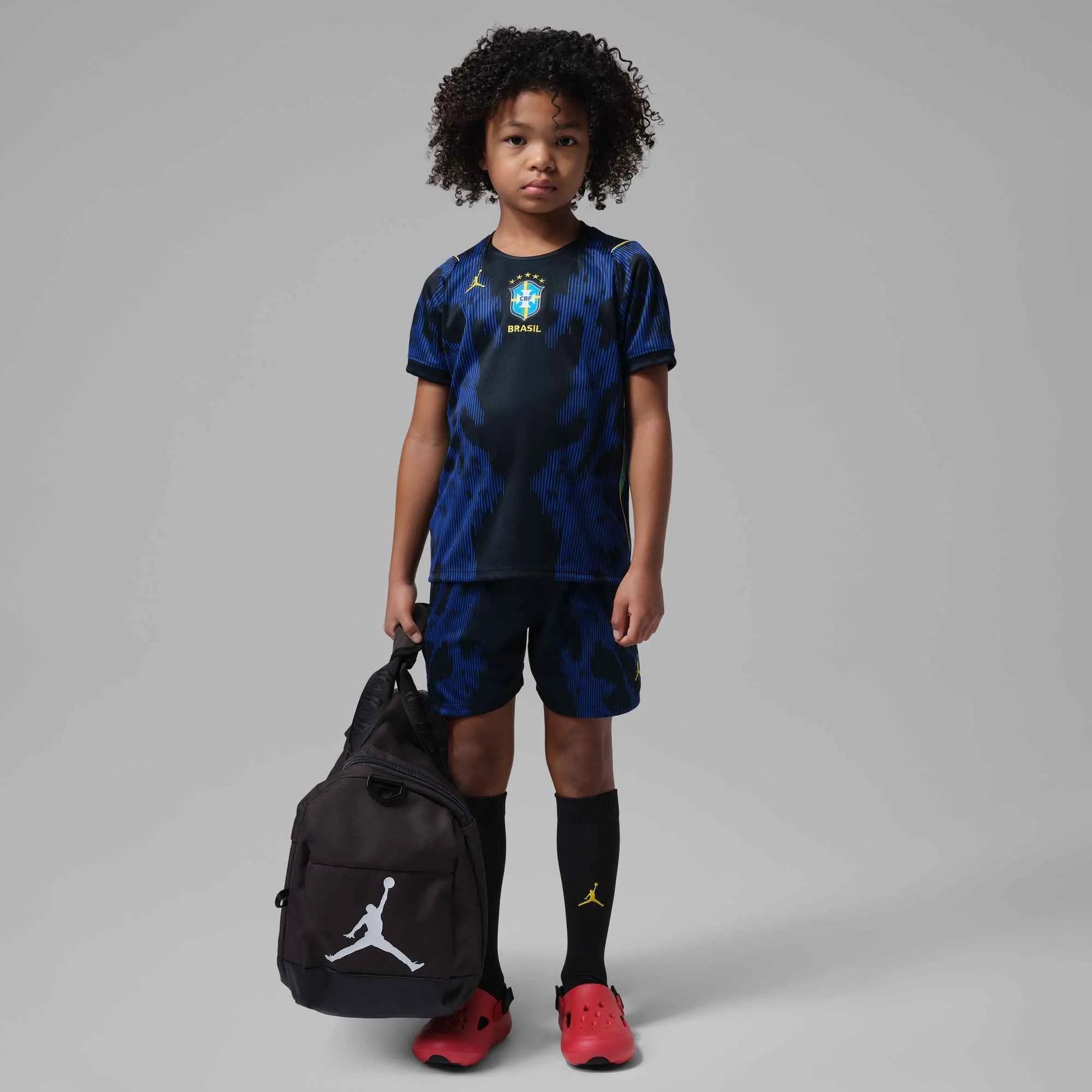 2026-27 Brazil Little Kids' Stadium Away Kit Old Royal/Black/P109C 