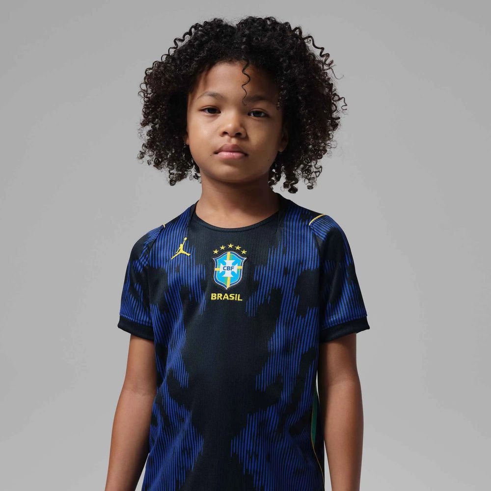2026-27 Brazil Little Kids' Stadium Away Kit Old Royal/Black/P109C 