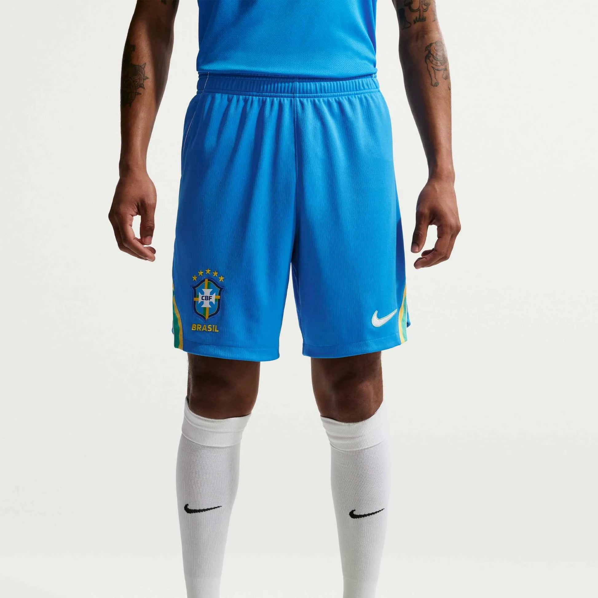 2026-27 Brazil Men's Stadium Home Shorts LT Photo Blue/Light Menta/White 